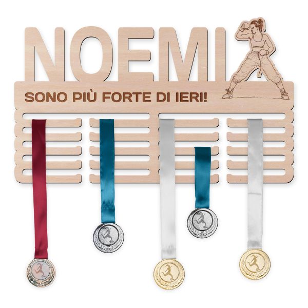 Věšák na medaile - Box, žena